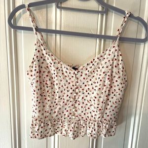 Floral Ruffled Crop Top